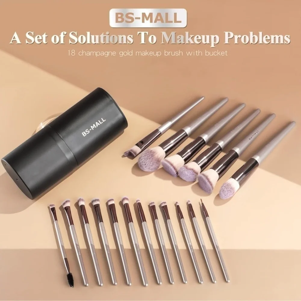 Champagne 18 pcs Brush Set